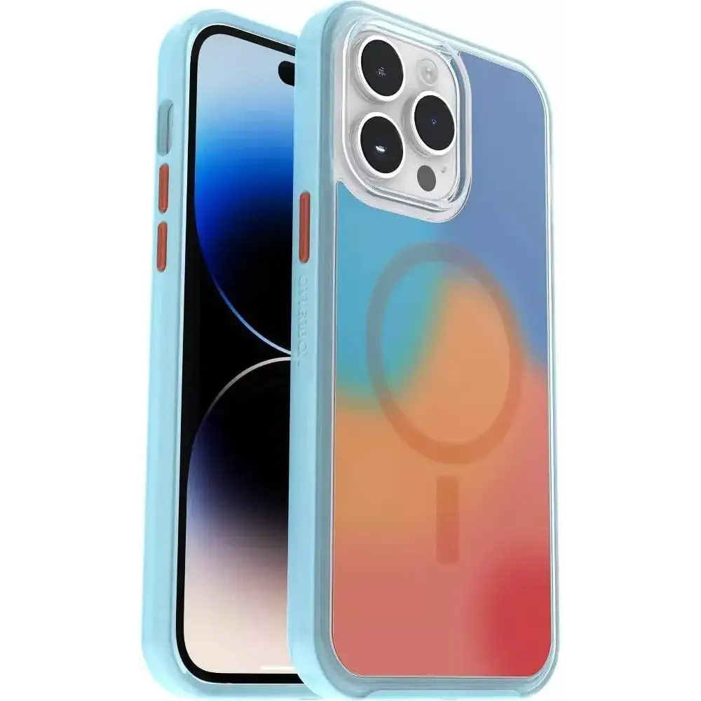 OtterBox Symmetry Series+ Antimicrobial Case with MagSafe for iPhone 14 Pro - Colorful Go - Colorful Go