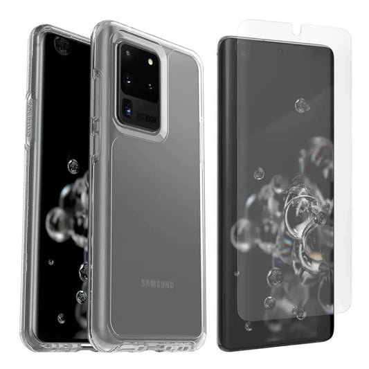 OtterBox Symmetry Series Clear Case for Galaxy S20 Ultra / S20 Ultra 5G (ONLY) - with Screen Protector - Non-Retail