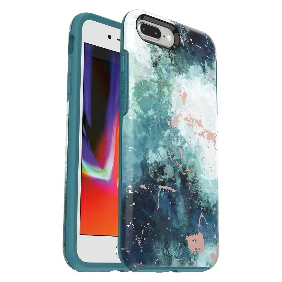 OtterBox Symmetry Series iPhone 7 Plus/8 Plus - Seas The Day Blue Ocean Design Apple Phonecase Slim Fit Raised Screen