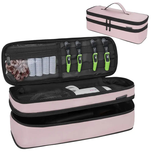 OUUTMEE Double Layer Travel Carrying Case Compatible with Shark Flex Style Case for Revlon One-Step Hair Dryer
