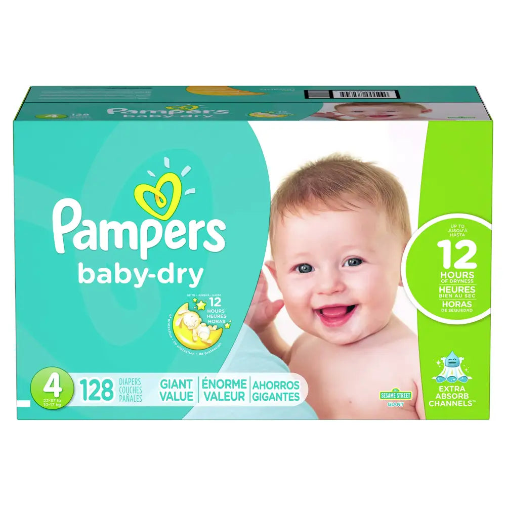 Pampers Baby Dry Diaper Size 4 128 ct Old - 128 / Size 4