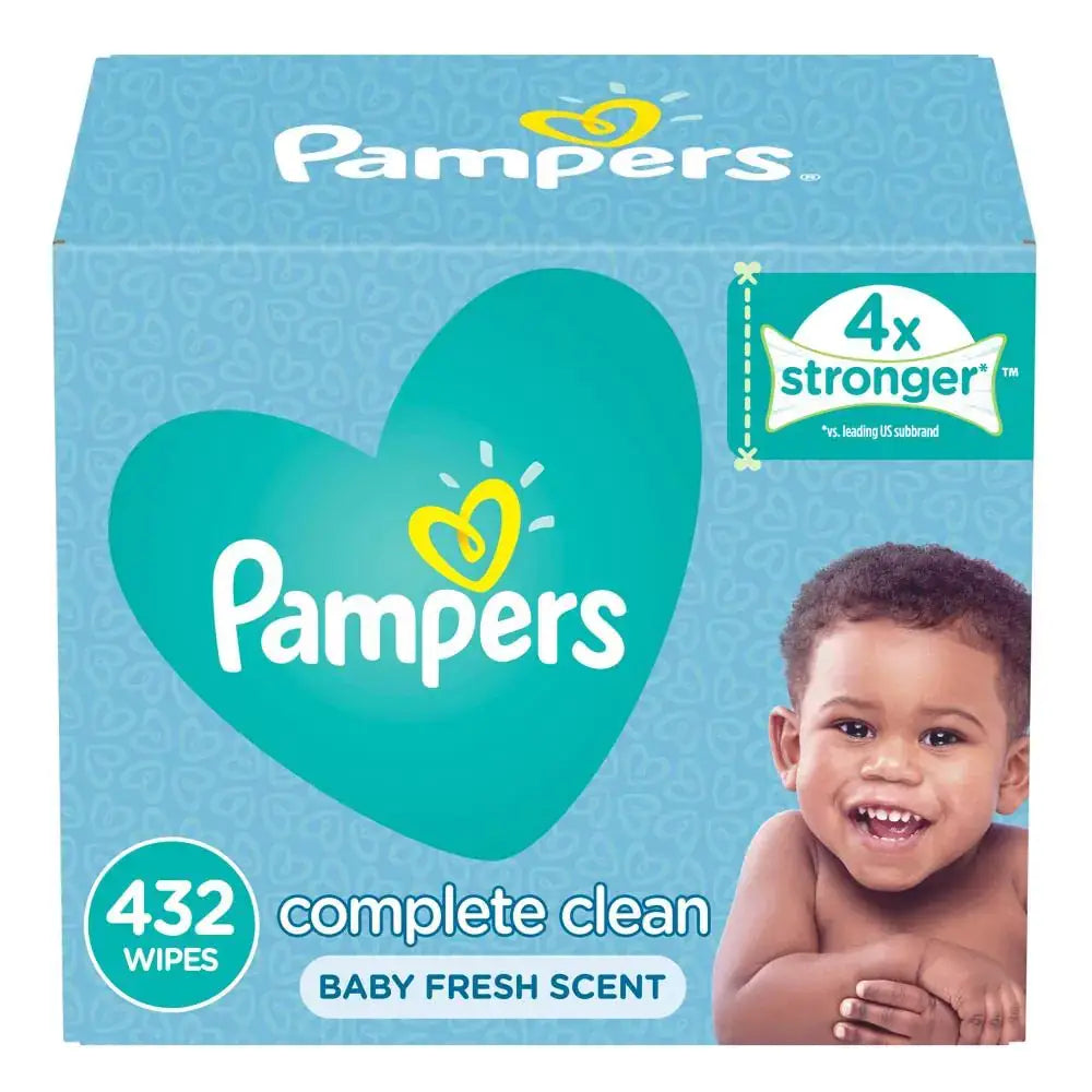 Pampers Baby Wipes Complete Clean Scented 6X Pop-Top Packs 432 Count - Scented / 432 Count (Pack of 1)