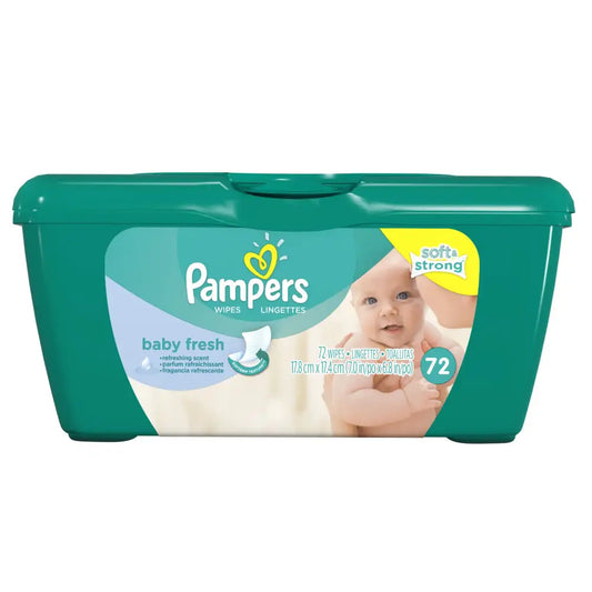 Pampers Baby Wipes Baby Fresh Tub - 72 Count Pack of 8 - Fresh / 72 Count (Pack of 8)