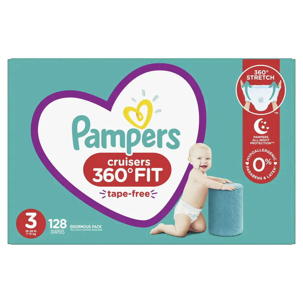 Pampers Cruisers 360˚ Fit Diapers Size 4 62 Count Super - 62 / Size 4 (62 Count)
