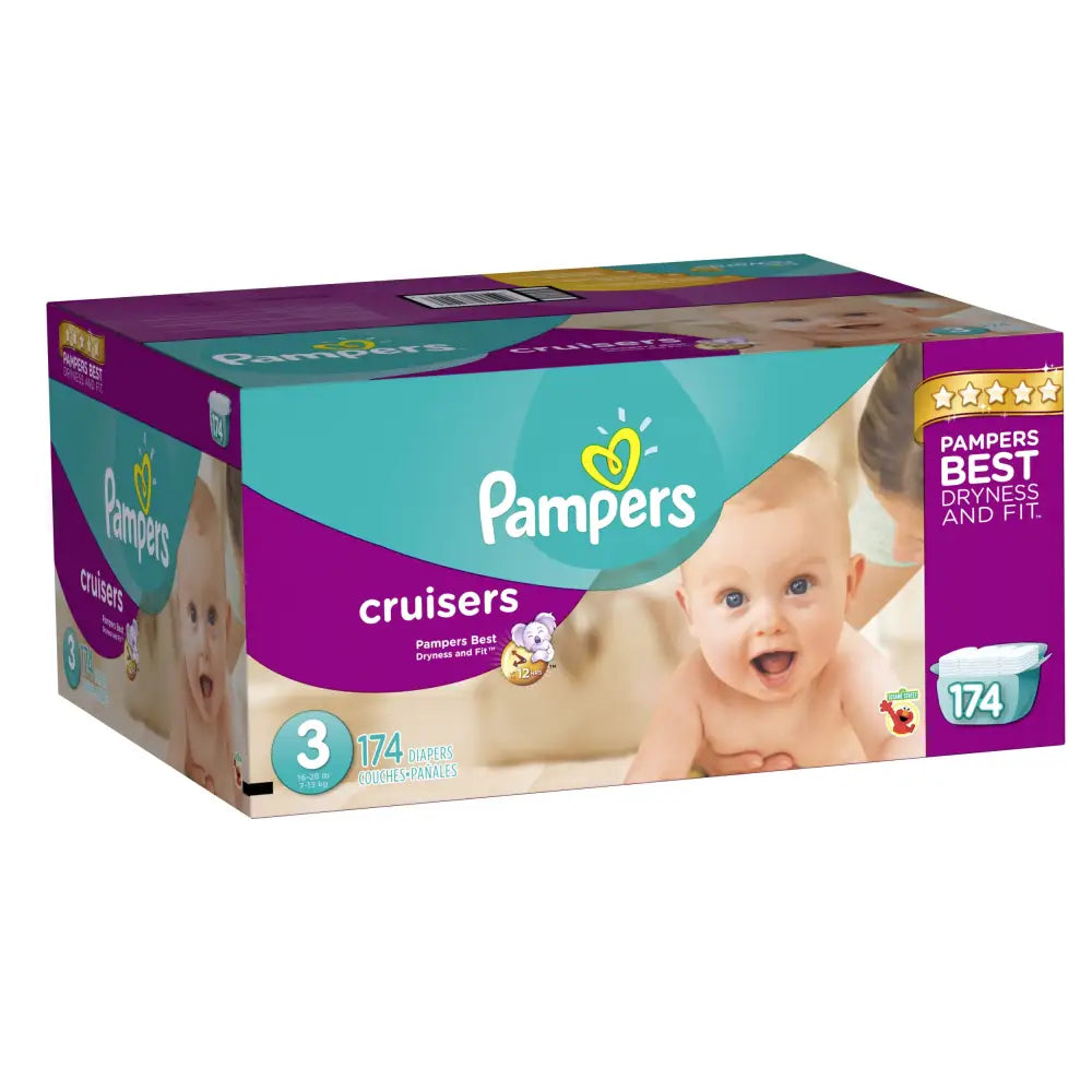 Pampers Cruisers Disposable Diapers Size 3 174 Count ECONOMY PACK PLUS (Packaging May Vary) - 174 / Size 3