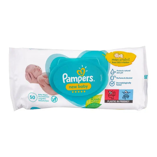 Pampers New Baby Sensitive Baby Wipes pack of 50 - 50 Count (Pack of 1)