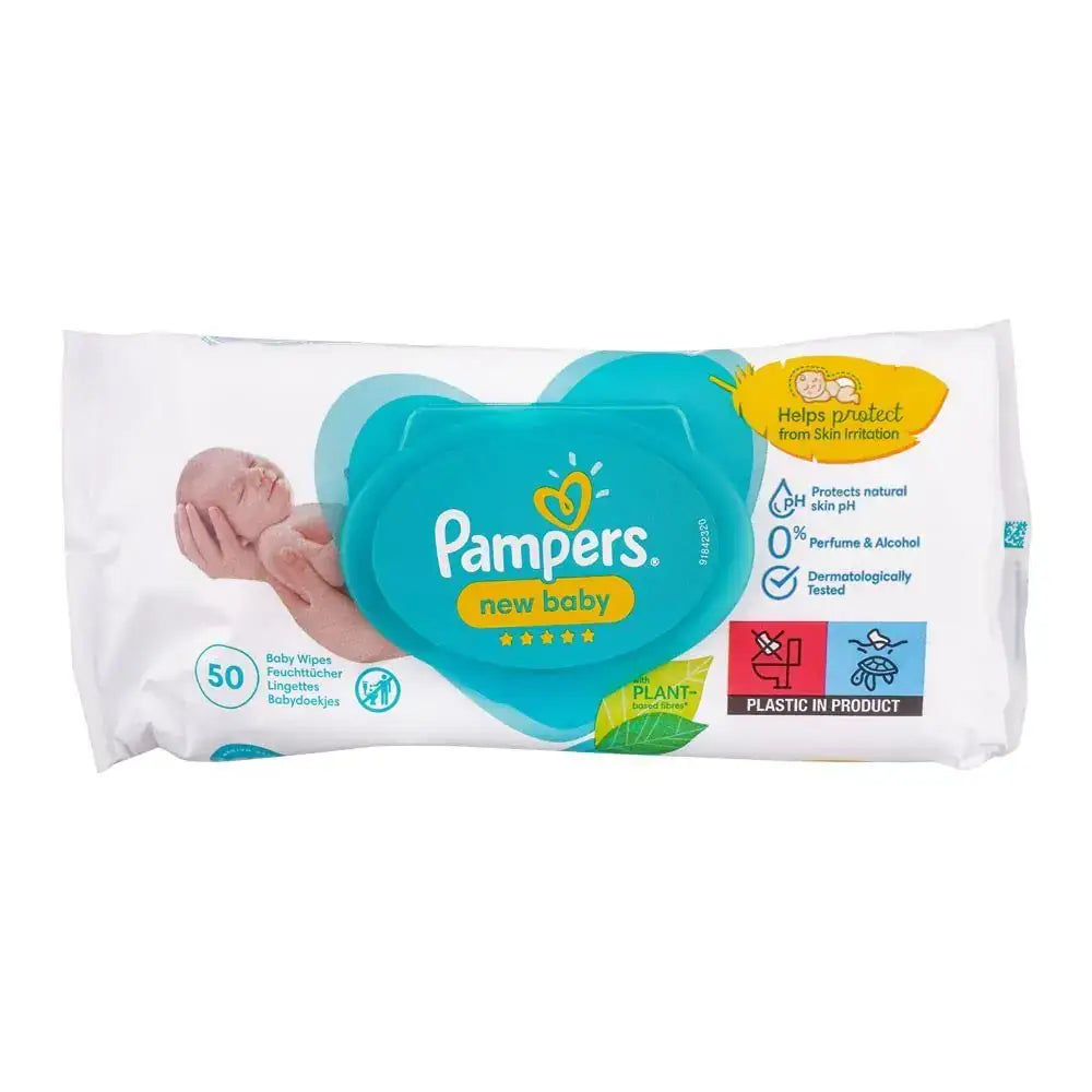 Pampers New Baby Sensitive Baby Wipes pack of 50 - 50 Count (Pack of 1)
