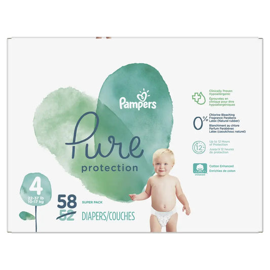 Pampers Pampers Pure Protection Diapers Size 4 58 Count 58 Count - n/a