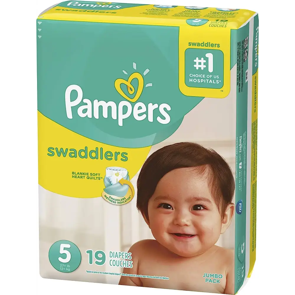 Pampers Swaddlers Active Baby Diapers Size 5 19 Count - n/a