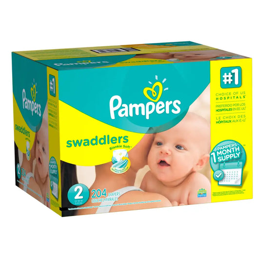 Pampers Swaddlers Diapers Size 2 204 Count (One Month Supply) - n/a