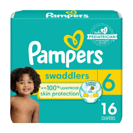 Pampers Swaddlers Diapers - Size 6 16 Count Ultra Soft Disposable Baby Diapers - 16 / Size 6