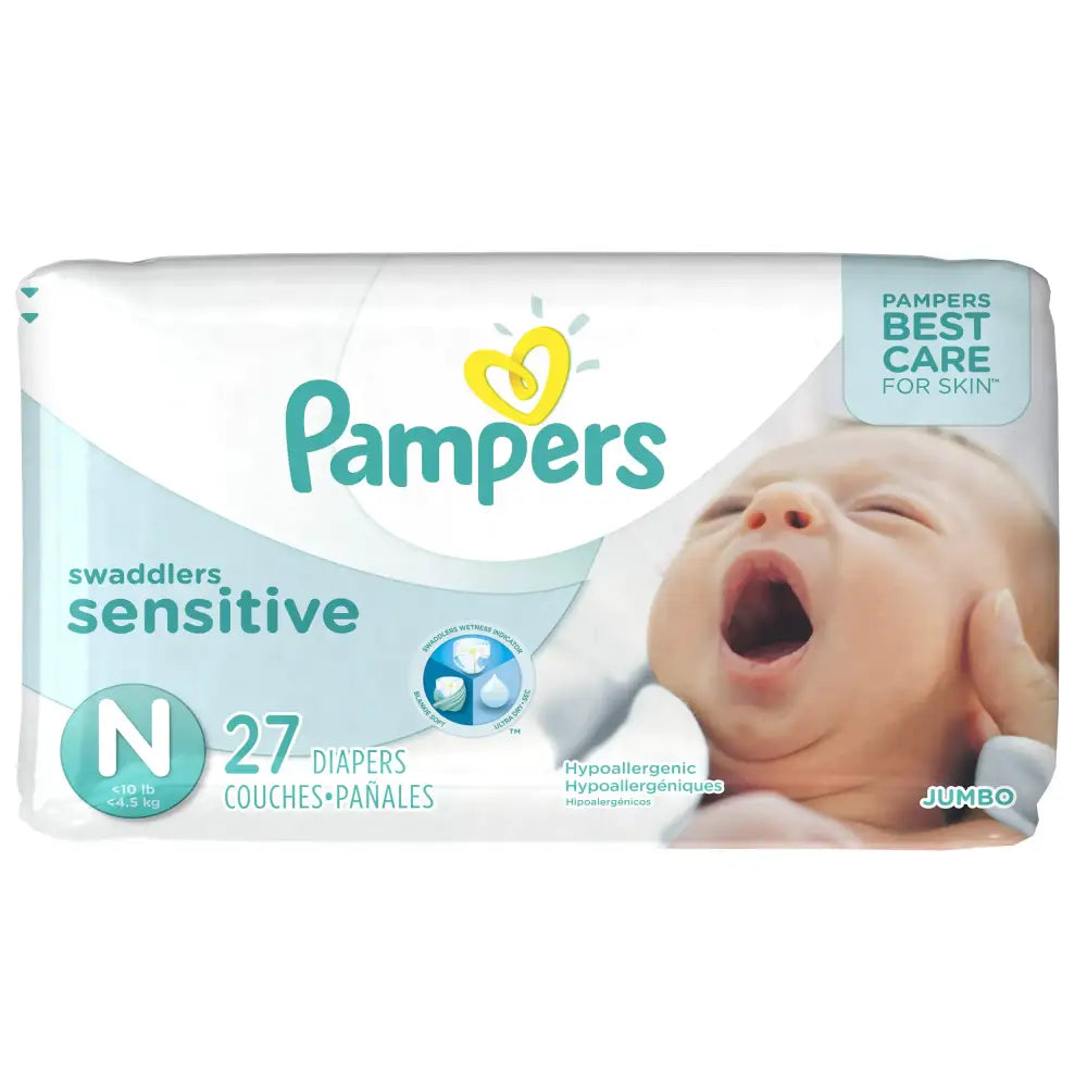 Pampers Swaddlers Sensitive Newborn Diapers Size 27 Count - 27 / Size