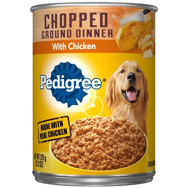 Pedigree Chopped Ground Dinner with Chicken Canned Dog Food (Pack of 2)2 - n/a