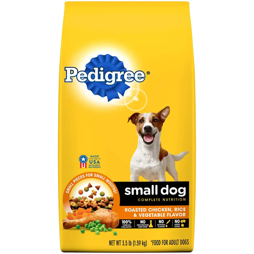 PEDIGREE Small Dog Adult Complete Nutrition Roasted Chicken Rice & Vegetable Flavor Dry Dog Food 3.5 Pounds Pack of 1L8