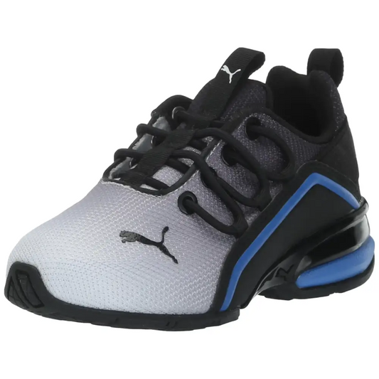 PUMA Axelion Alternate Closure Sneaker Castlerock Black-Victoria Blue 3.5 US Unisex Little Kid - Castlerock-puma