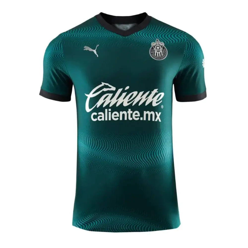 PUMA Chivas Men’s Authentic Third Jersey 2023/24 (US Alpha Large Regular Regular Emerald Green) - Emerald Green / Large