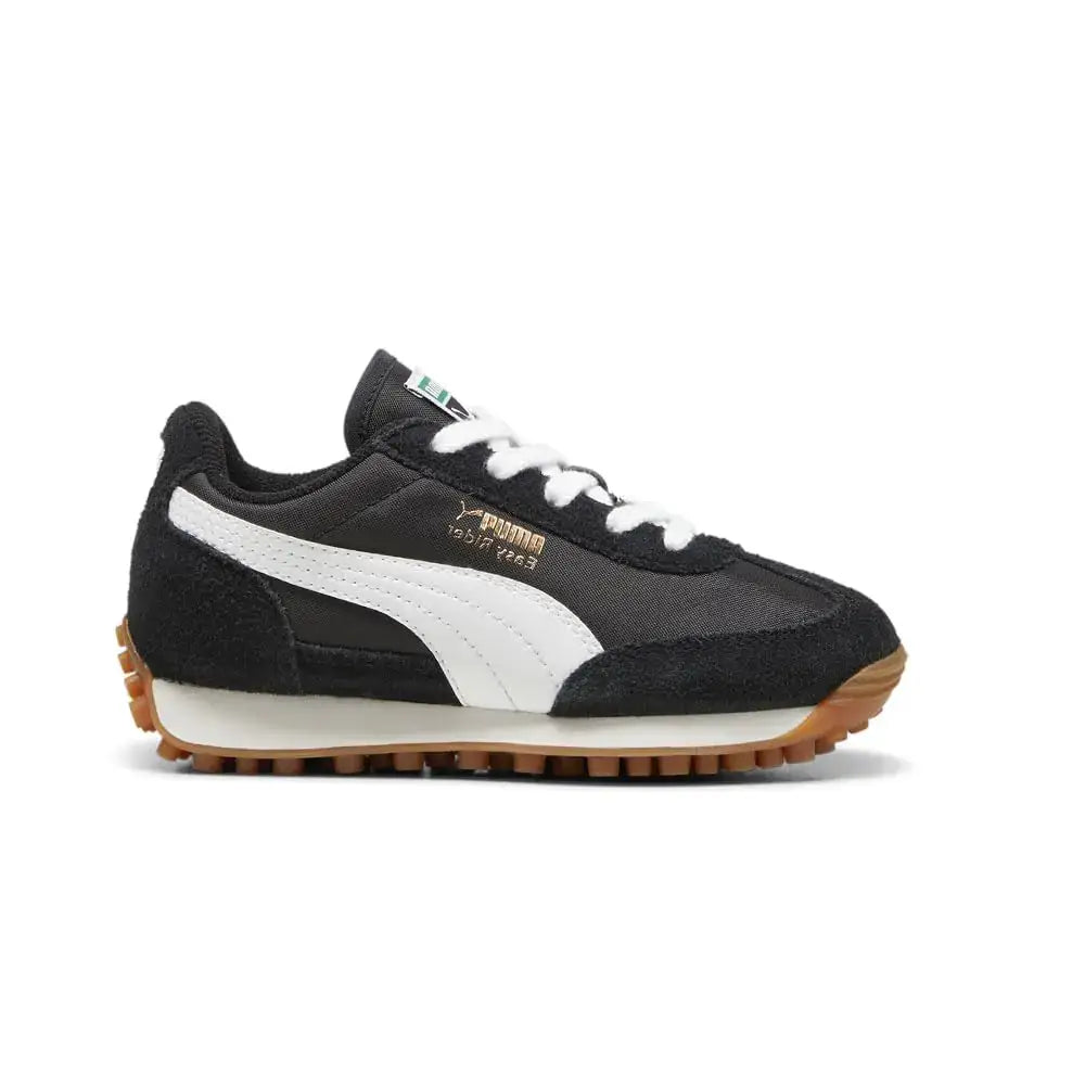 PUMA Easy Rider (Little Kid) Sneaker Black White 2.5 US Unisex - Black/White / 2.5 Little Kid
