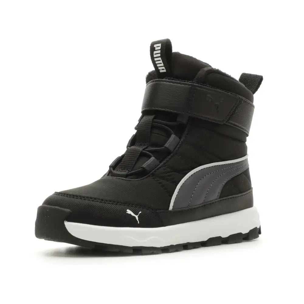 PUMA Evolve Boot Alternative Closure Plus (Little Kid) Puma Black/Strong Gray/Puma White 1.5 Little Kid M - Puma