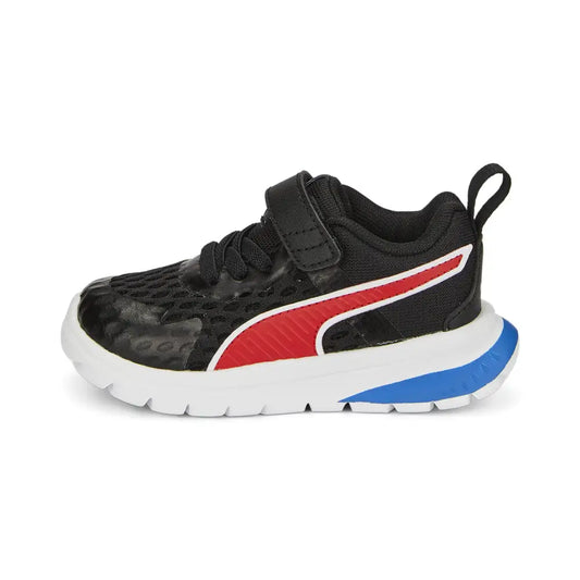 PUMA Evolve Run Hook and Loop Sneaker Summer Black-for All Time Red 10.5 US Unisex Little Kid - Summer Black-for All