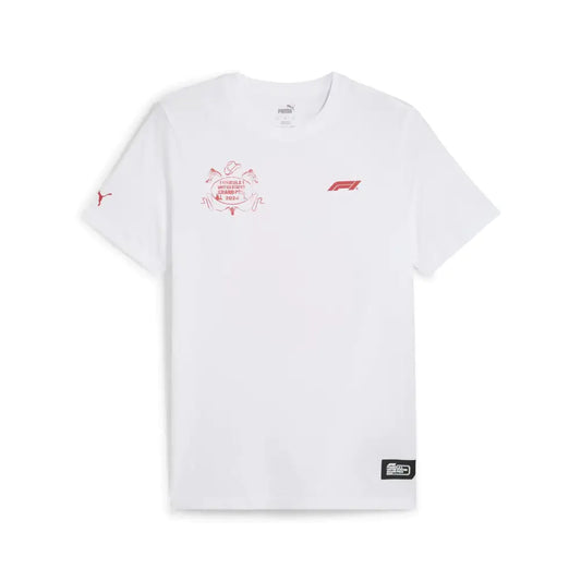 PUMA Formula 1 2024 Austin Tshirt - White - Medium - 100% Cotton - Medium