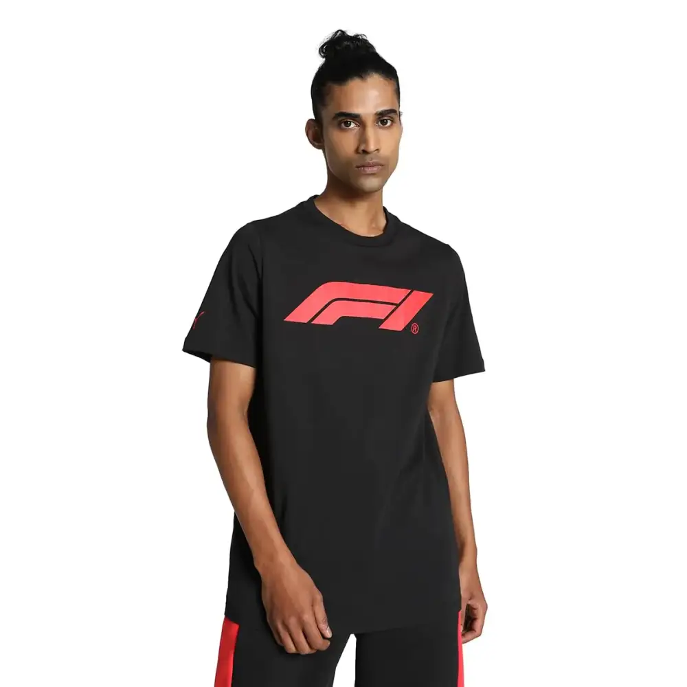 PUMA Formula 1 Essentials Large Logo Tshirt Mens - Black - Size: X-Small - Black / X-Small