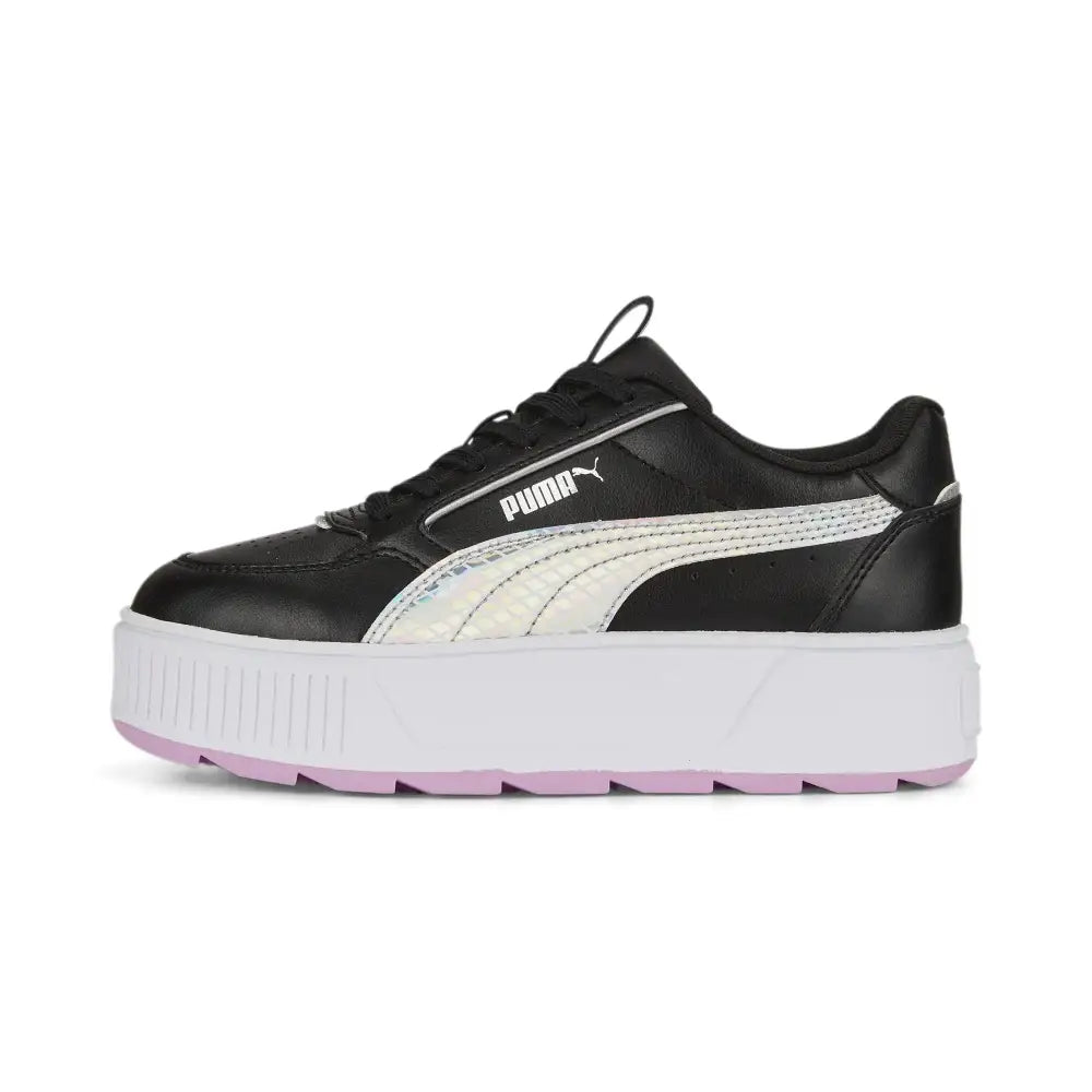 PUMA Karmen Rebelle Sneaker Mermaid Black-White-Silver 6.5 US Unisex Big Kid - Mermaid Black-white-silver / 6.5 Big Kid