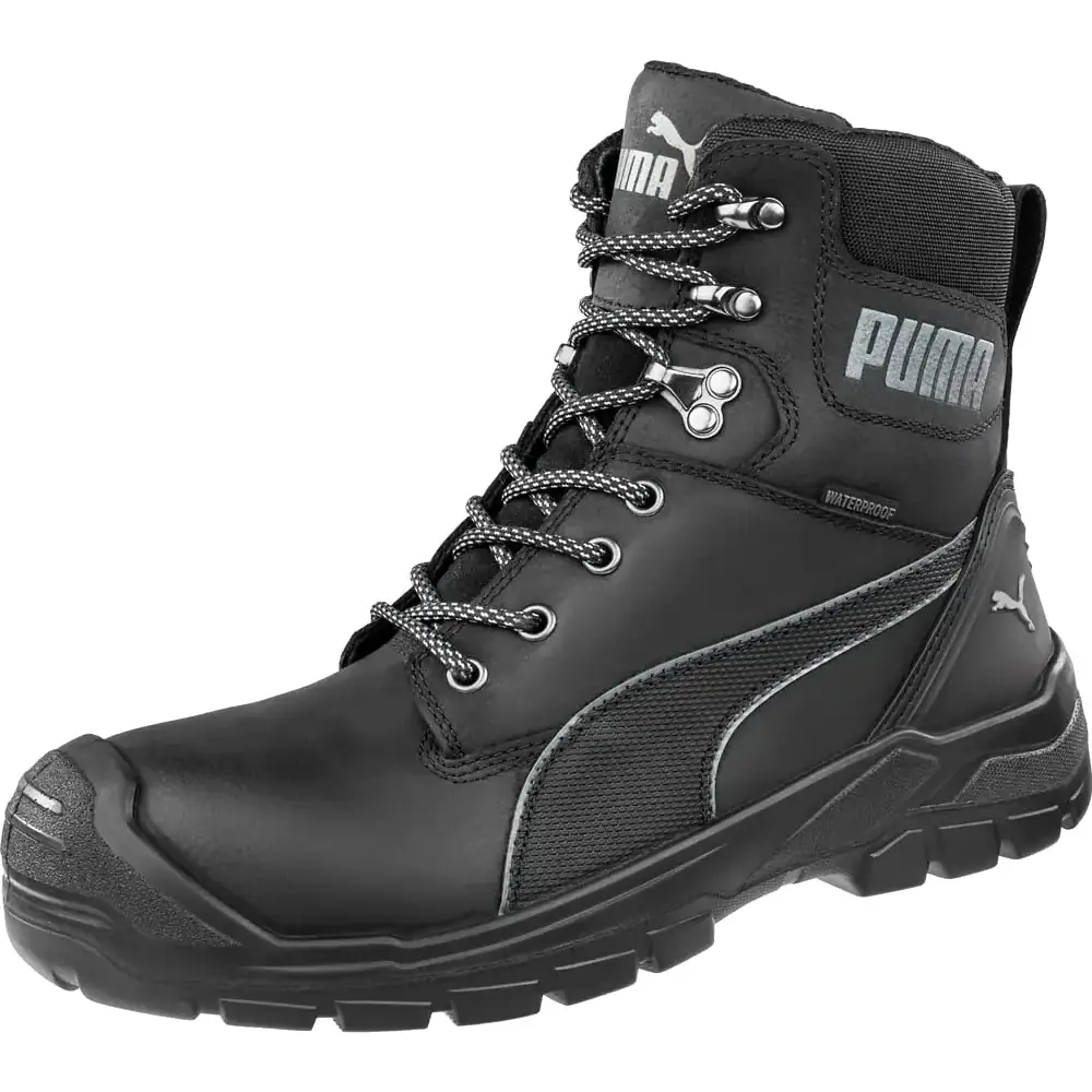 PUMA Mens 7’’ Conquest Zip Wp Industrial Boot Black 9 - Black / 9
