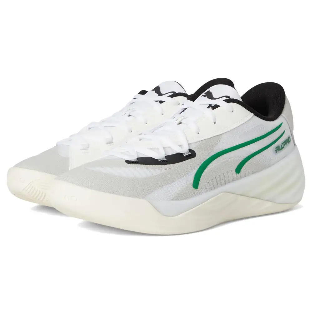 PUMA Mens All-Pro Nitro Sneaker Warm White/Glacial Gray/Archive Green 12 - Warm White/Glacial Gray/Archive Green / 12