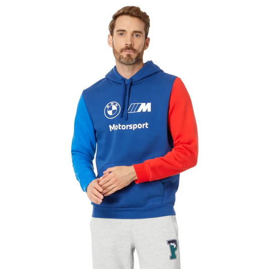 PUMA Mens BMW M Motorsports Essentials Hoodie PRO Blue-M Color Small - Pro Blue-m Color / Small