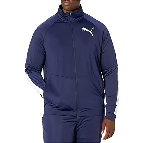 PUMA Mens Contrast Jacket 2 Peacoat/White 2XL - Peacoat/White / XX-Large Big