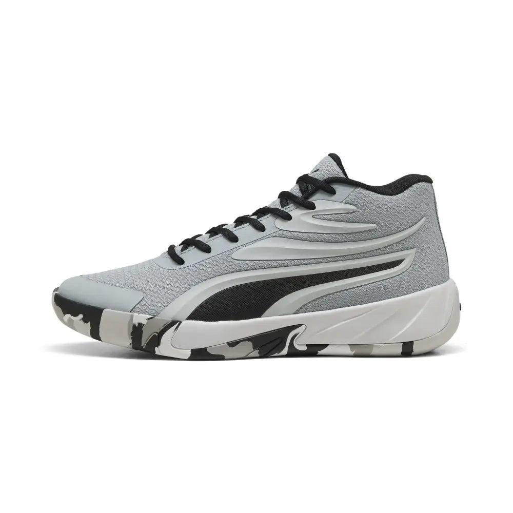 PUMA Mens Court PRO Basketball Shoe Sneaker Cool Mid Gray Black 12 - Cool Mid Gray-puma Black / 12