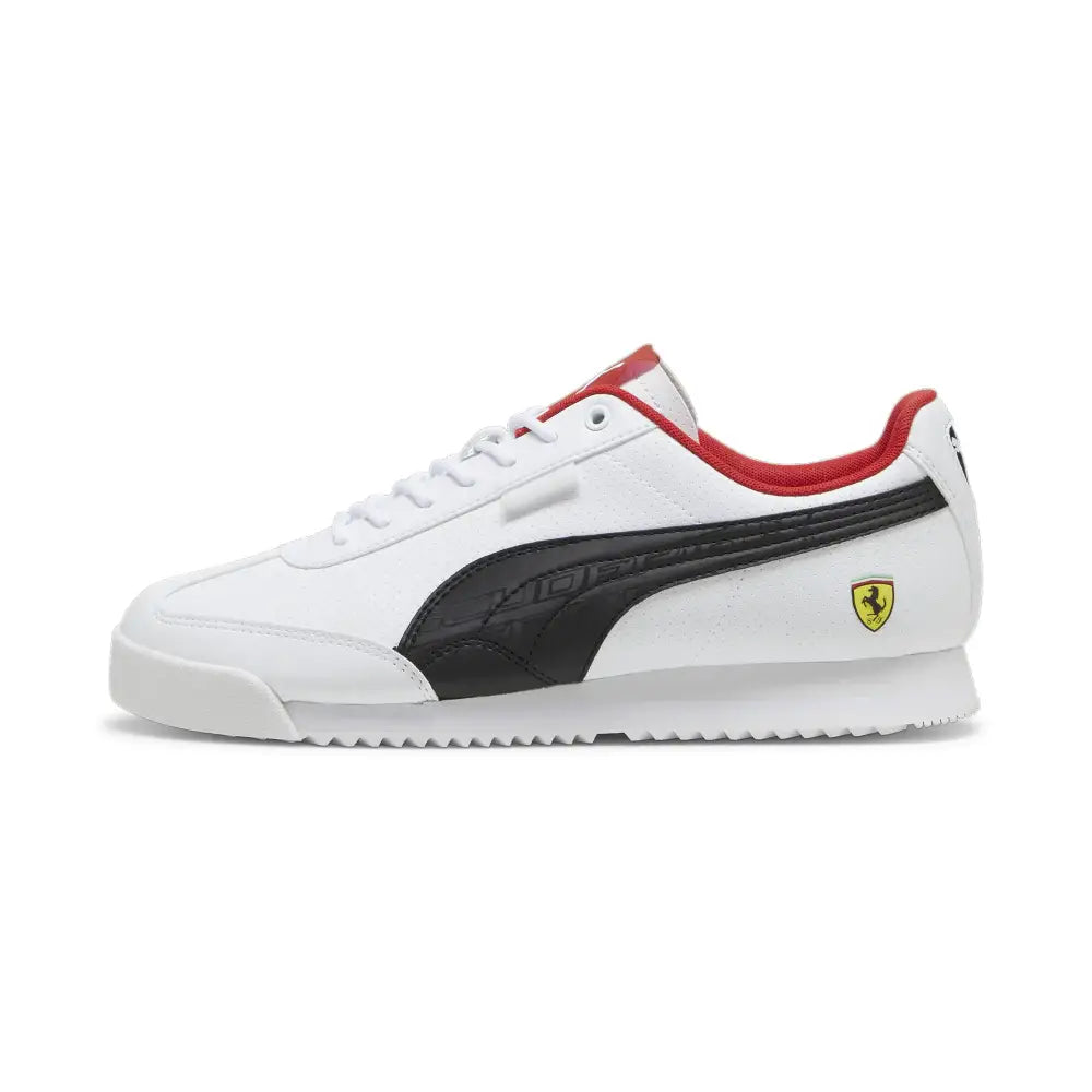 PUMA Mens Ferrari Roma Via Sneaker White Black 7.5 - White/Black / 7.5