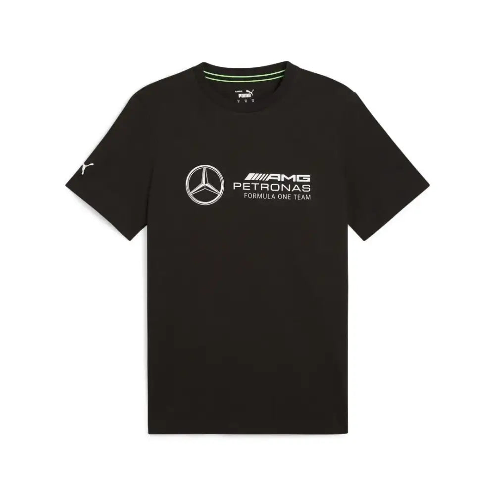 PUMA Mens Mercedes AMG Pertronas Essentials Logo Tee Black - Puma Black / Medium