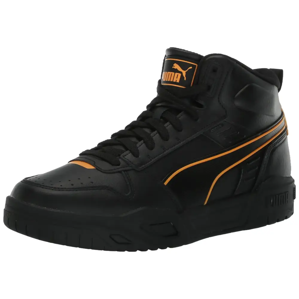 PUMA Mens RBD Tech Mid Sneaker PUMA Mens Black-Clementine-PUMA Mens White 11.5 - Puma Black-clementine-puma White / 11.5