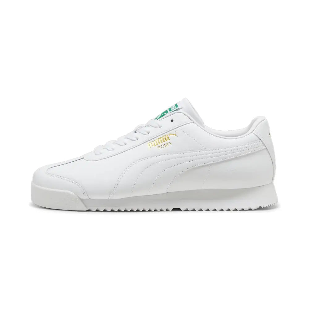PUMA Mens Roma Sneaker 24-Standard White-Archive Green 9.5 - 24-standard-puma White-archive Green / 9.5
