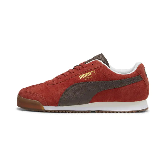 PUMA Mens Roma Sneaker 24-Suede-Mars Red-Espresso Brown-Gum 8 - 24-suede-mars Red-espresso Brown-gum / 8