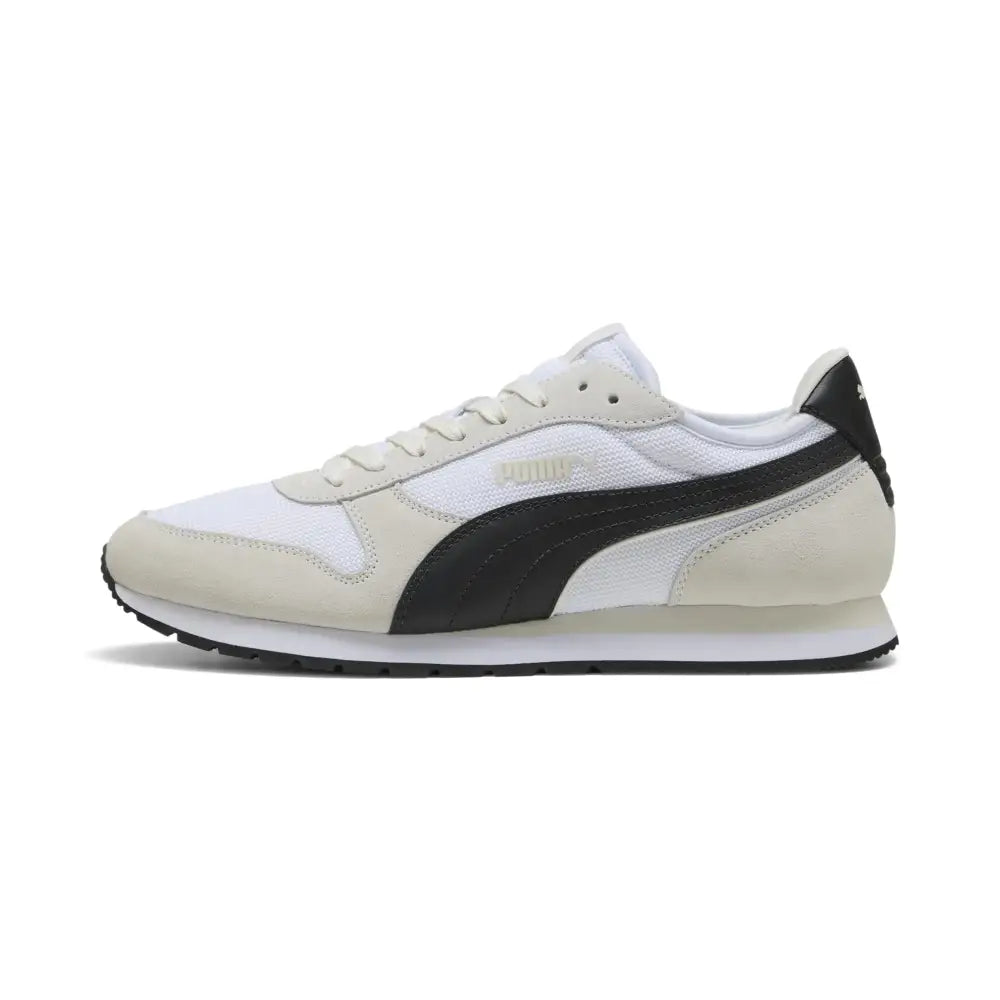 PUMA Mens ST Miler Sneaker White Black-Vapor Gray 12 - Puma White-puma Black-vapor Gray / 12