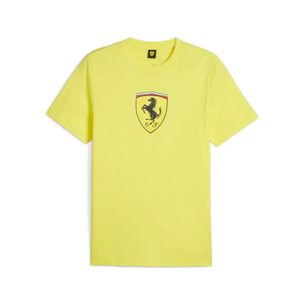 PUMA Mens Standard Scuderia Ferrari Race Shield Tee Speed Yellow-ss24 Small - Speed Yellow-ss24 / Small