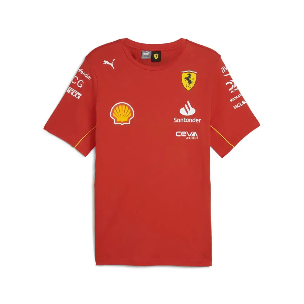 PUMA Scuderia Ferrari Mens 2024 Team Tshirt Burnt Red - Size: Medium - Burnt Red / Medium