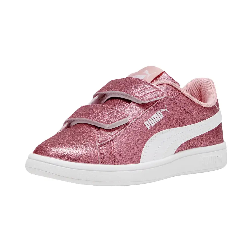 PUMA Smash Hook and Loop Sneaker Peach Smoothie White 2 US Unisex Little Kid - Peach Smoothie-puma White / 2 Little Kid