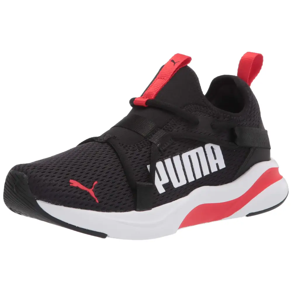 PUMA Softride Rift Slip-On Pop (Little Kid) Puma Black/High-Risk Red 1 13 Little Kid M - Black/High Risk Red / 13