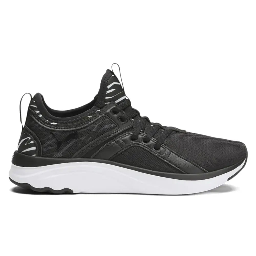 PUMA Softride Sophia Zebra Black White 6 B (M) - Black/White / 6