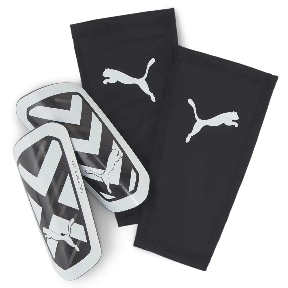 PUMA Ultra Flex Sleeve Shin Guards - Puma Black-White / X-Small