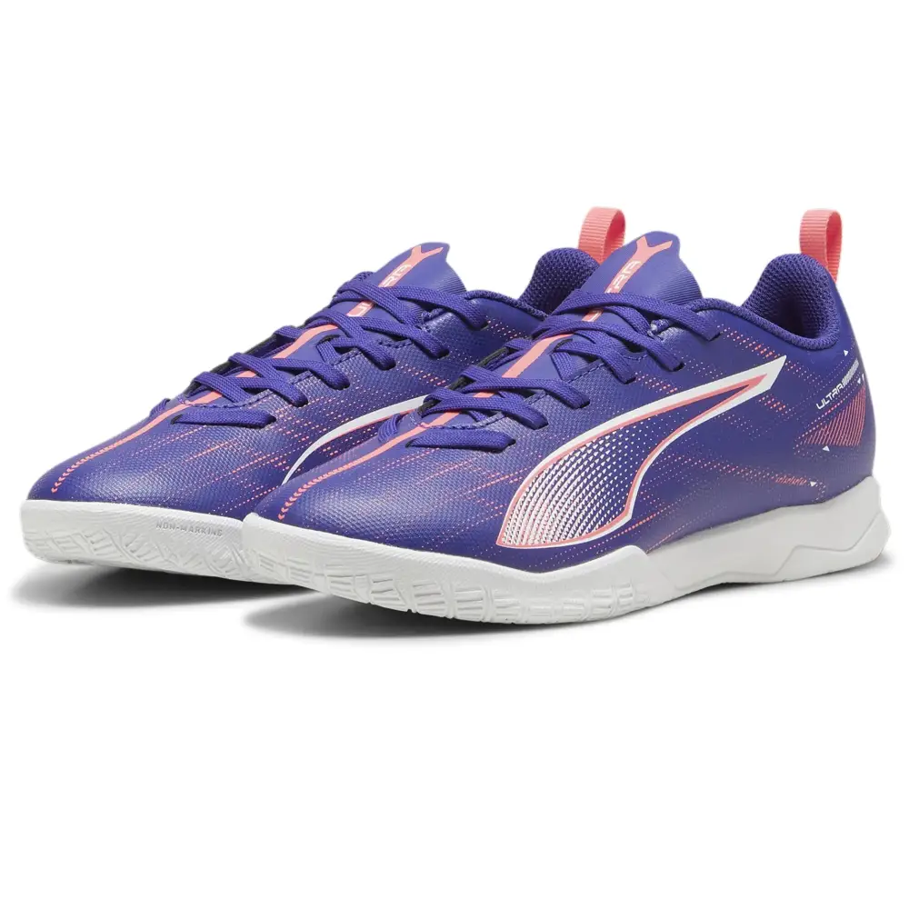 PUMA Ultra Play Indoor Training Sneaker Lapis Lazuli White-Sunset Glow 1 US Unisex Big Kid - Lapis Lazuli-puma