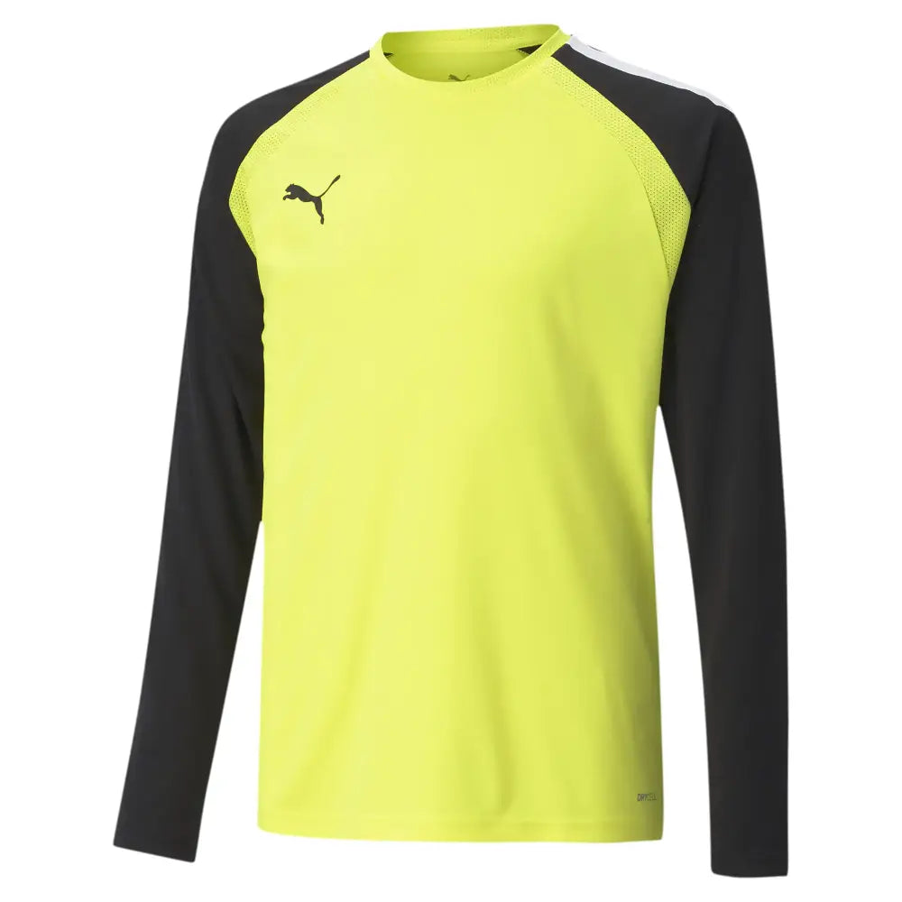 PUMA unisex child Team Pacer Goalkeeper Long Sleeve Jersey T Shirt Fluorescent Yellow-puma Black-puma White Large