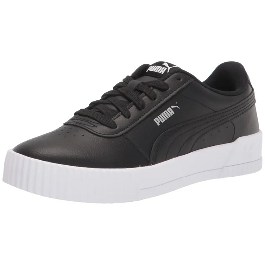 PUMA Womens Carina L Sneaker Black White Silver 7 - Puma Black-puma White-puma Silver / 7