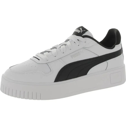 PUMA Womens Carina Street Sneaker White Black Silver 8 - Puma White-puma Black-puma Silver / 8