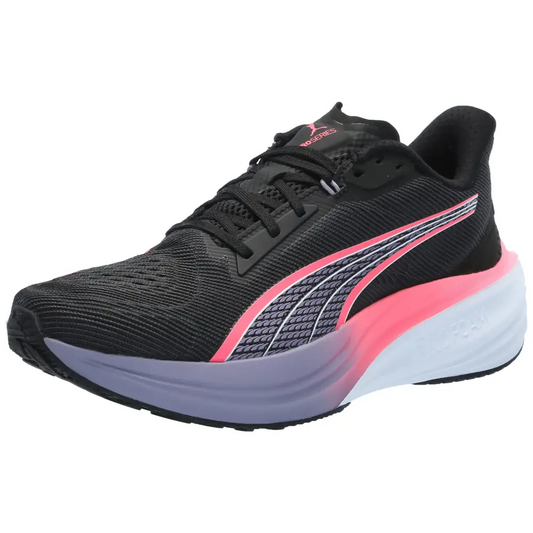 PUMA Womens Darter Pro Running Shoe Sneaker Black-Sunset Glow-Pale Plum 10 - Puma Black-sunset Glow-pale Plum / 10