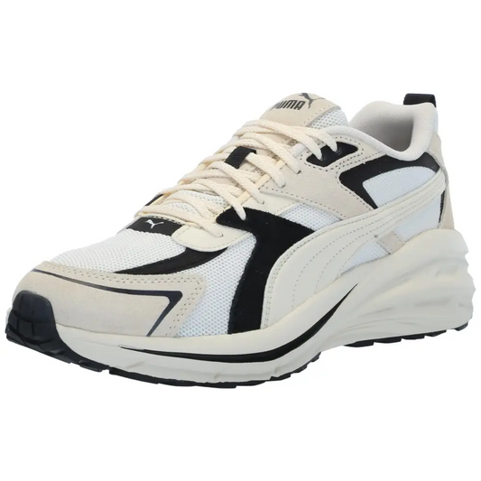 PUMA Womens Hypnotic Leather Sneaker PUMA Womens White-Sugared Almond-PUMA Womens Black 6.5 - Puma White-sugared