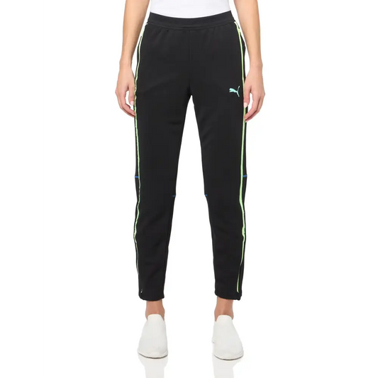 PUMA Womens individualBLAZE Training Pants Black-Fizzy Apple - Puma Black-fizzy Apple / X-Large